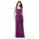 Tulle Bateau Sheath Floor-length Sleeveless Natural Purple Zipper Bridesmaid Dress