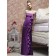 Satin Bateau Sheath Floor-length Sleeveless Natural Purple Zipper Bridesmaid Dress