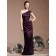 Charmeuse One Shoulder Sheath Floor-length Sleeveless Natural Purple Backless Bridesmaid Dress