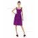 Dupioni Bateau A-line Knee-length Sleeveless Natural Purple Zipper Bridesmaid Dress