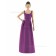 Mikado Bateau A-line Floor-length Sleeveless Natural Purple Zipper Bridesmaid Dress