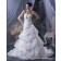 Sleeveless Ivory Beading / Applique / Cascading-Ruffles Strapless Organza / Satin A-Line / Ball Gown Lace Up Natural Chapel Wedding Dress