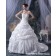 Natural Ruffles / Beading Court Taffeta Sleeveless A-Line / Ball Gown Bateau Lace Up Ivory Wedding Dress