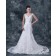 Court Natural Satin / Lace Backless Beading / Applique A-Line Sleeveless V Neck Ivory Wedding Dress