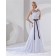 A-Line Sleeveless Empire Chiffon Ivory Square Court Beading / Applique Lace Up Wedding Dress