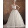 Ivory Ruffles / Applique / Beading / Hand Made Flowers Lace Up A-line Sleeveless Satin / Tulle One Shoulder Empire Sweep Wedding Dress