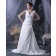 Natural Ivory A-Line Sleeveless V Neck Ruffles Court Lace Up Satin Wedding Dress