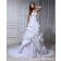 A-Line Chapel Lace Up Ivory Empire Beading / Applique / Cascading-Ruffles Sweetheart Sleeveless Taffeta / Organza Wedding Dress