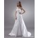 Zipper Beading / Ruffles Sleeveless Ivory A-line Court Strapless / Bateau Natural Satin Wedding Dress