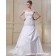 Sleeveless Ivory Sweep Satin / Organza A-line / Plus Lace Up Ruffles / Beading Empire Size Sweetheart Wedding Dress