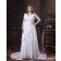 Size Chapel Ivory Chiffon Sleeveless Empire V Neck Lace Up A-line / Plus Beading / Sash Wedding Dress