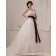 Natural Tull Zipper Chapel A-line Sweetheart Ivory Sleeveless Applique / Beading / Sash Wedding Dress