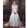 A-line / Plus Sweetheart Organza Applique / Beading / Cascading-Ruffles Empire Chapel Size Ivory Sleeveless Lace Up Wedding Dress