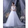 Ruffles / Beading Ivory Sleeveless Empire Zipper A-line Square Court Tulle Wedding Dress