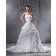 Ruffles / Applique / Beading Empire Satin / Taffeta A-line Court Zipper Sleeveless Strapless / Bateau Ivory Wedding Dress