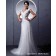 Ivory Organza Sleeveless Zipper Empire Ruffles / Beading / Lace Column / Sheath V Neck Chapel Wedding Dress