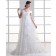 Empire Sleeveless Ivory Sweep Tulle Hand Made Flower / Ruffles Off-the-shoulder A-line Lace Up Wedding Dress