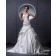 Ivory V Neck Sleeveless A-Line / Ball Gown Natural Ruffles Court Zipper Satin Wedding Dress