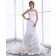 Sweetheart Ruffles / Beading / Appliques Sleeveless A-line Court Natural Lace Up Satin Ivory Wedding Dress