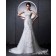 A-line Ivory Beading / Applique / Lace Natural Zipper Satin / Tulle High Neck Chapel Sleeveless Wedding Dress