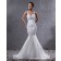 Zipper Empire Sweep Straps Organza / Satin Sleeveless A-line Applique / Beading Ivory Wedding Dress