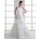 Ivory Ruffles / Hand Made Flower Organza A-line Sleeveless Zipper Strapless Sweep Empire Wedding Dress