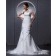 Ivory A-line Beading / Ruffles Chapel Sleeve Sweetheart Empire Zipper Organza Short Wedding Dress
