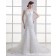 Ivory Zipper Applique / Beading Dropped Court Tulle Spaghetti Straps Sleeveless Mermaid Wedding Dress