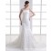 Dropped Court Ivory Mermaid Tulle Applique Sleeveless Zipper Beteau Wedding Dress