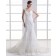 Zipper Dropped Sleeveless Tulle Ruffles / Beading Court Mermaid Spaghetti Straps Ivory Wedding Dress