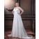 Empire Beading / Ruffles Lace Up Size Chiffon One Shoulder Sleeveless Ivory A-line / Plus Floor-length Wedding Dress