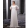 Long Chiffon Sleeve Zipper Column / Sheath / Plus Floor-length V Neck Size Empire Ivory Beadings / Sash Wedding Dress