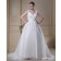 Ivory Court Empire Size V Neck Lace Up Sleeveless Organza Applique / Beading / sash A-line / Plus Wedding Dress
