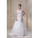 Floor-length A-line / Plus Bowknot / Applique / Sash Zipper Ivory Size Satin / Lace Empire Sleeveless Sweetheart Wedding Dress
