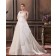 Dropped Satin / Lace Sleeveless Zipper Bowknot / Applique / Sash Size Floor-length A-line / Plus Sweetheart Ivory Wedding Dress