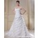 Sleeveless Ivory Size Sweep Dropped Ruffles Chiffon A-line / Plus Sweetheart Lace Up Wedding Dress