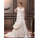 Satin A-line / Plus Ivory V Neck Lace Up Sleeveless Size Beading / Applique / Ruffles Chapel Dropped Wedding Dress