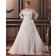 Taffeta Champagne A-line / Plus Cathedral Size Empire Zipper Applique / Ruffles / Lace Off-the-shoulder Long Sleeve Wedding Dress