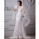 Satin Ivory Sweep Mermaid Zipper V Neck Dropped Sleeveless Applique / Lace Wedding Dress