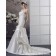 Strapless Satin Mermaid Empire Court Lace Up Applique / Beading / Ruffles Ivory Sleeveless Wedding Dress