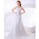 Satin Beading / Embroidery Lace Up Sleeveless Empire A-line Strapless Court Ivory Wedding Dress