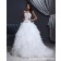 Natural Lace Up White A-line Sleeveless Organza / Tulle Strapless Sweep Applique / Beading / layering Wedding Dress