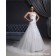 Strapless Sleeveless Lace Up Court Natural Ivory Beading A-line Satin / Tulle Wedding Dress