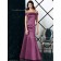 Off-the-shoulder Zipper Mermaid Short-Sleeve Satin Bridesmaid Dress