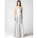 Elastic-Satin Natural Off-the-shoulder A-line Zipper Bridesmaid Dress