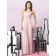 Pink Draped/Ruffles Sleeveless Floor-length Zipper Bridesmaid Dress