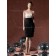 Sheath Natural Zipper Black Sleeveless Bridesmaid Dress