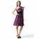 Zipper Grape Knee-length Natural Taffeta Bridesmaid Dress