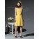 Zipper Knee-length Sleeveless Natural Chiffon Bridesmaid Dress