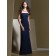 Strapless Natural Dark-Navy Sleeveless Floor-length Bridesmaid Dress
